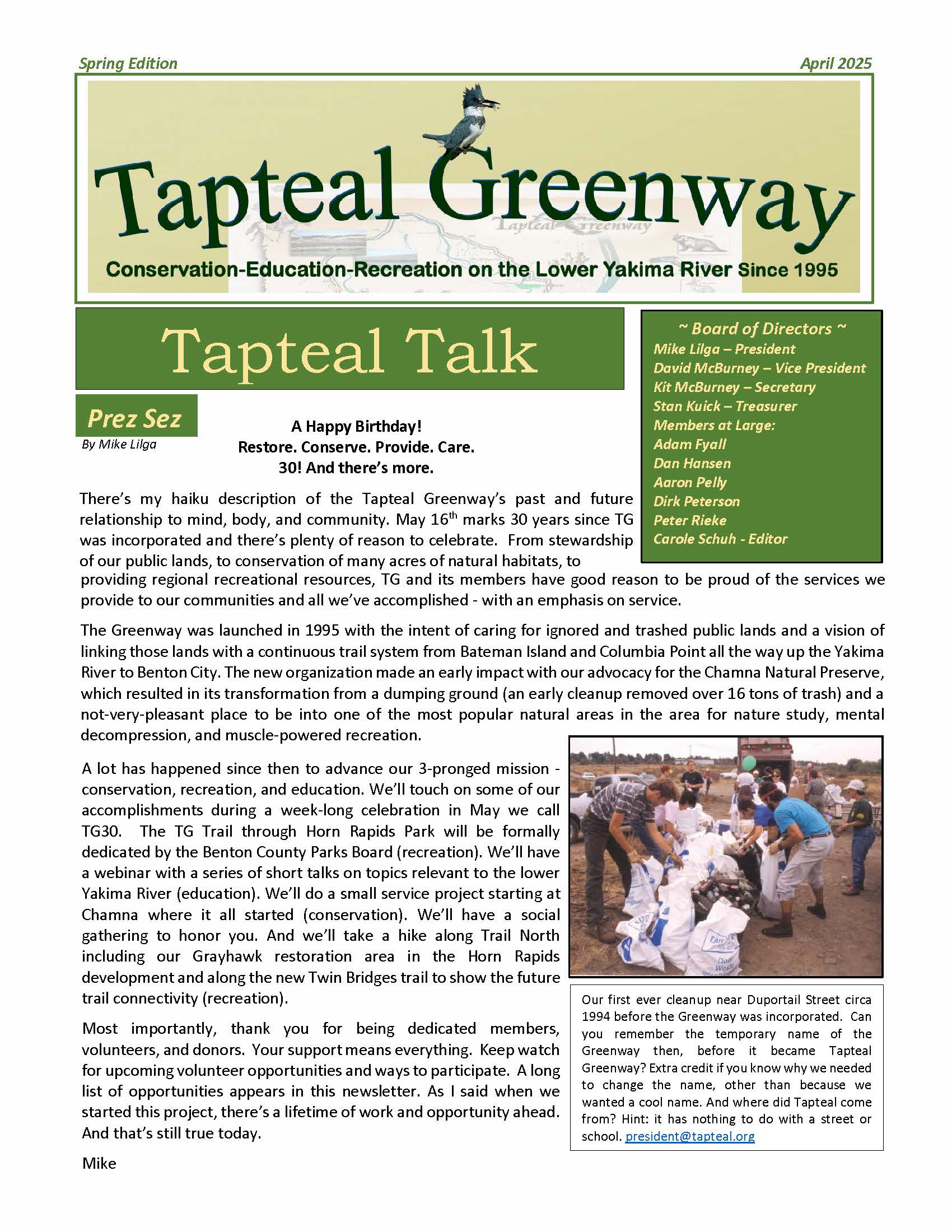 Tapteal Talk - Spring 2025