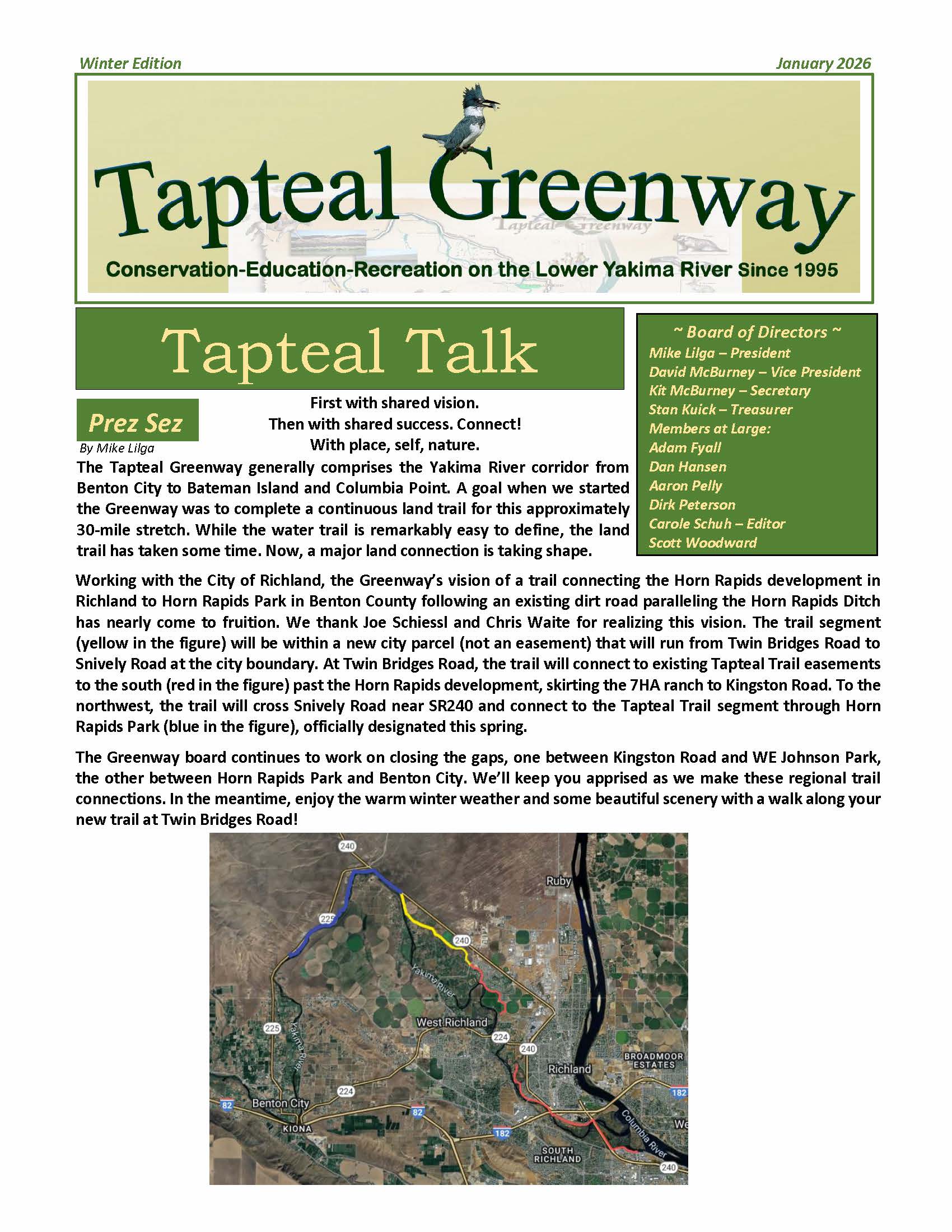 Tapteal Talk - Jan 2026_cover