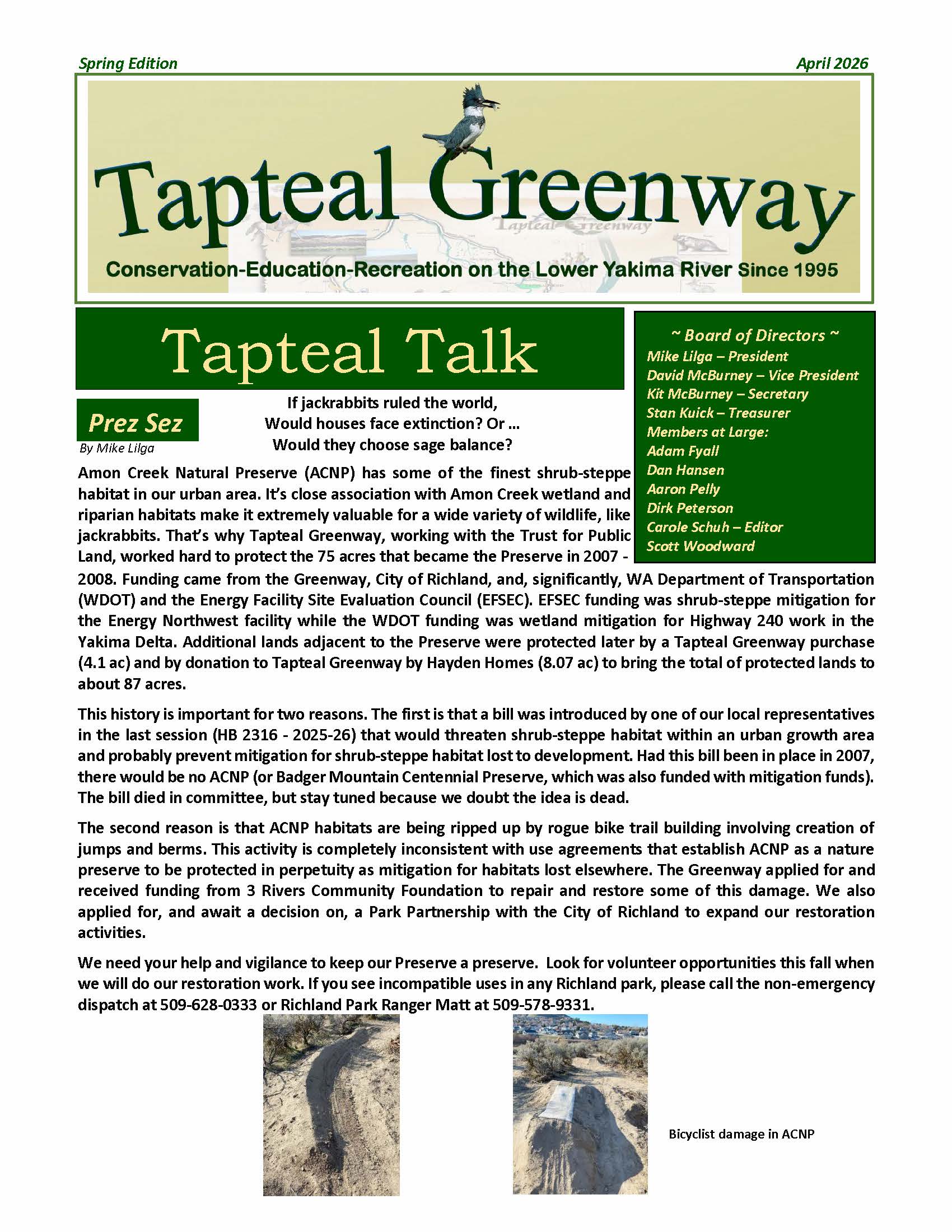 Tapteal Talk April 2026 cover